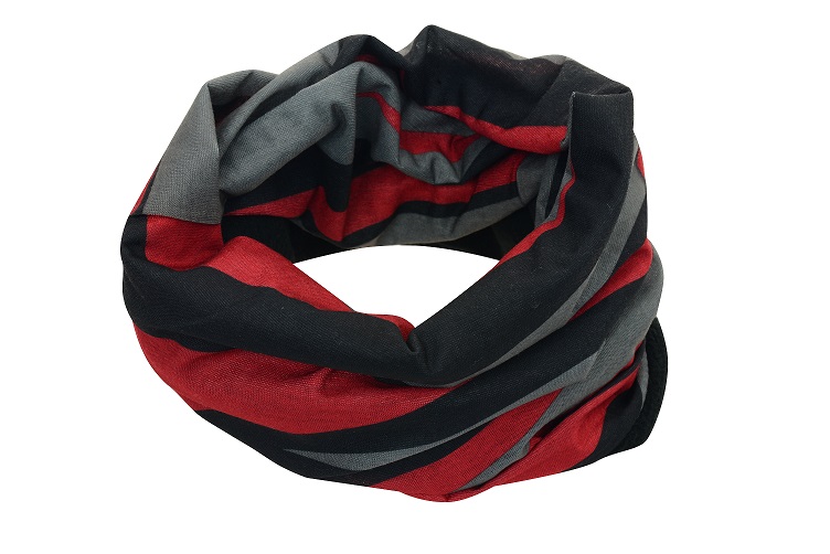 Sportovní šátek s flísem SULOV, černo-červený